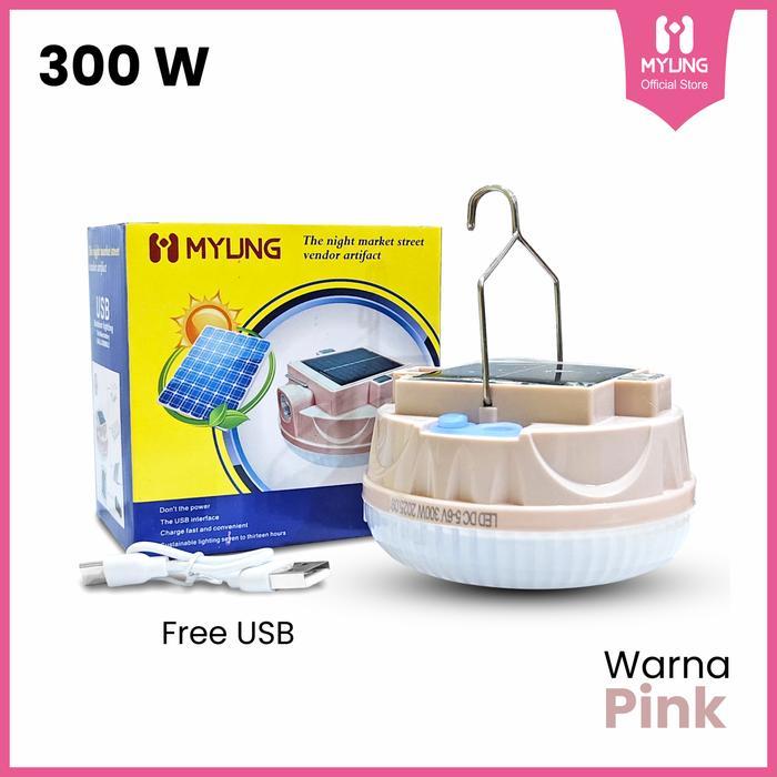MYUNG Lampu Darurat LED Emergency UFO Senter Solar Panel Lampu Camping Super Terang Led Gantung Lamp