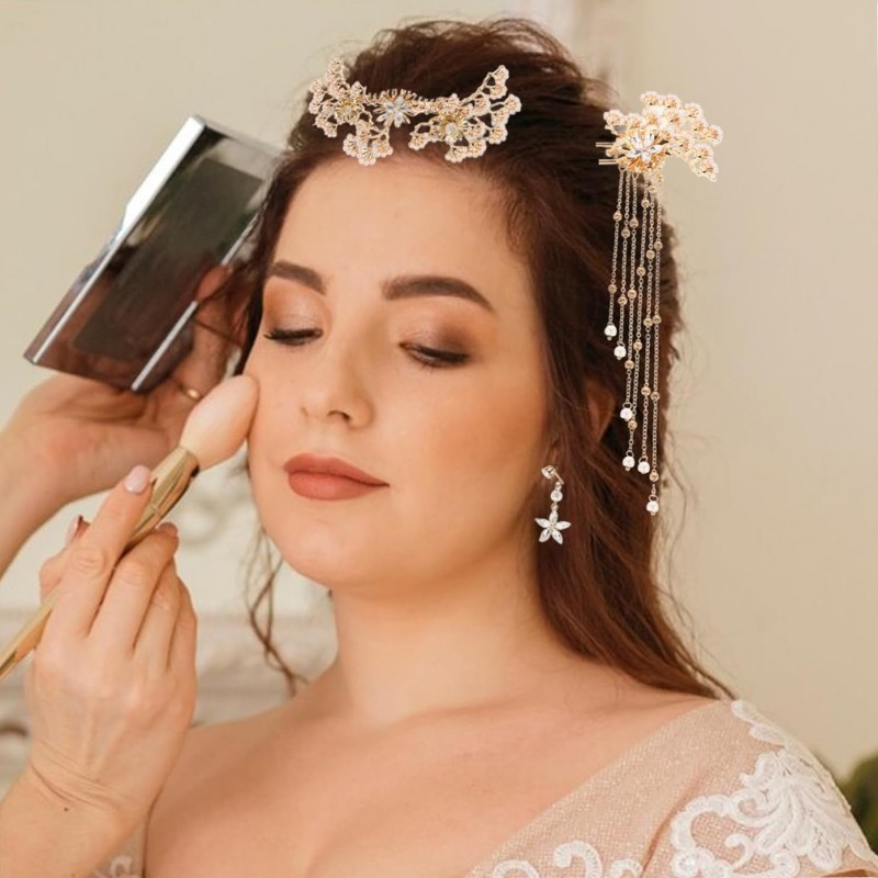 Tusuk Konde Hanfu Cina Set Jepit Rambut Imlek Tradisional Rambut Pengantin Aksesoris Tusuk Konde