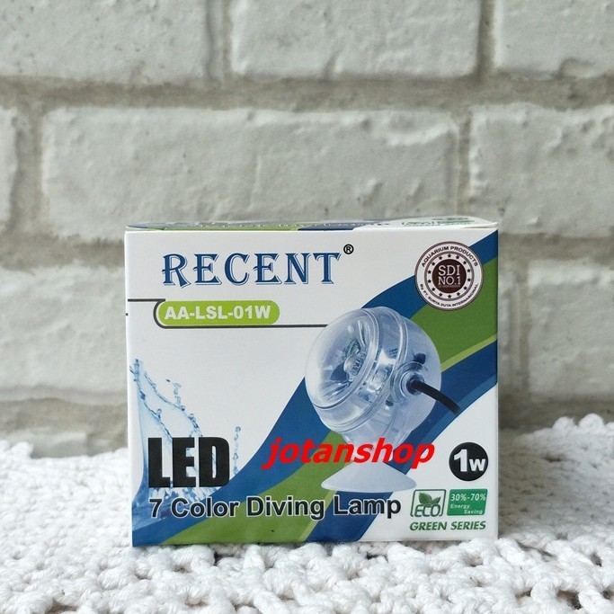 Terlaris ReadyRECENT AA LSL 01 W lampu sorot tembak bulat LED celup aquarium aquascape kolam taman L