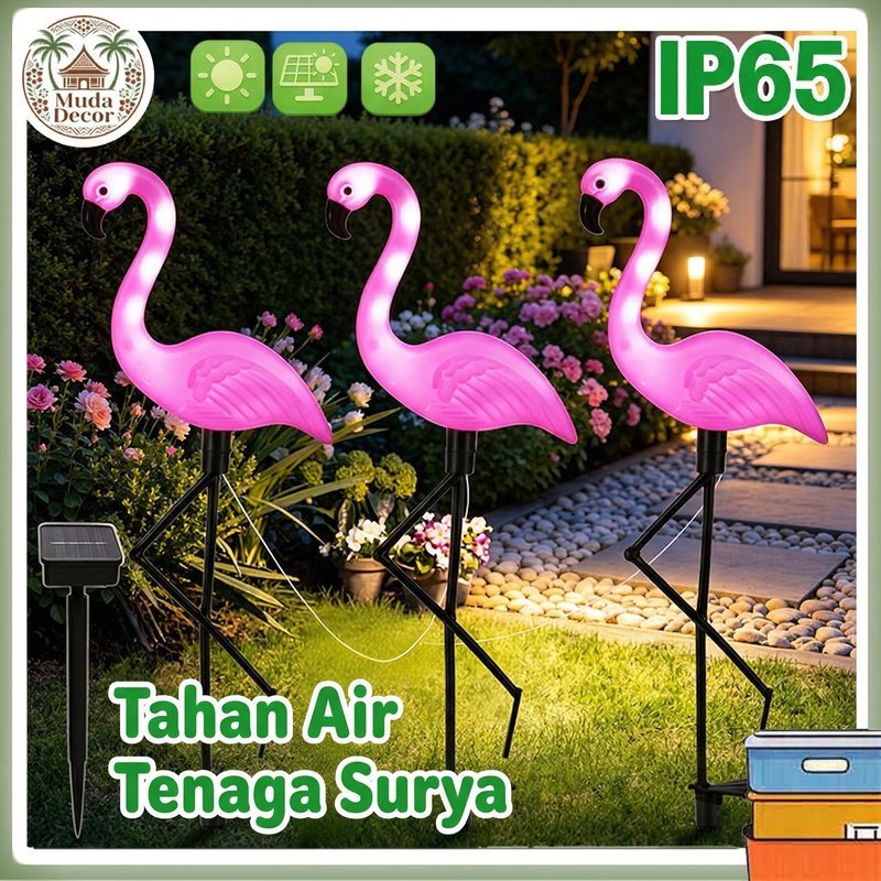 lampu taman solar flamingo tahan air lampu halaman lampu rumput dekorasi outdoor waterproof