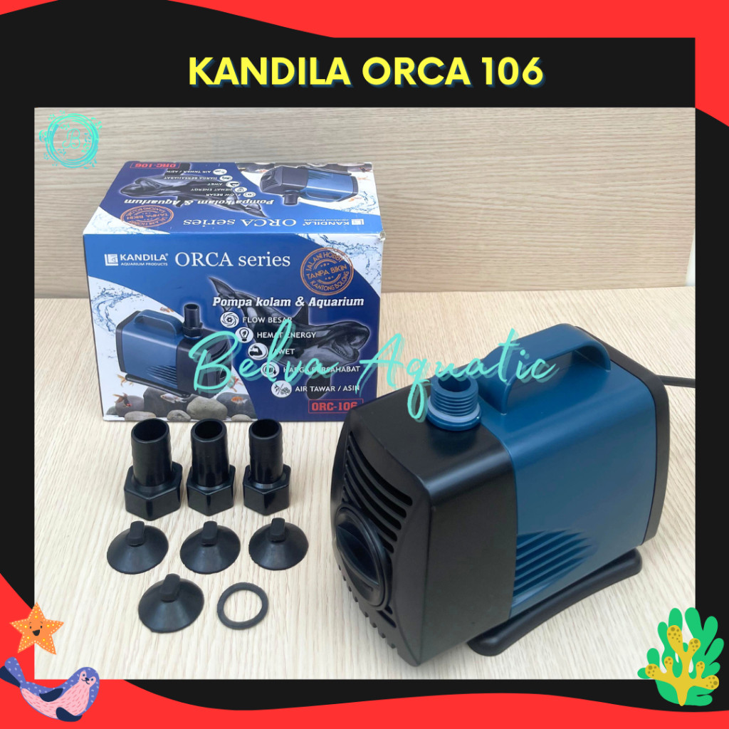 READY KANDILA ORCA 106 Pompa Celup Kandila Filter Kolam Ikan Pompa Hidroponik