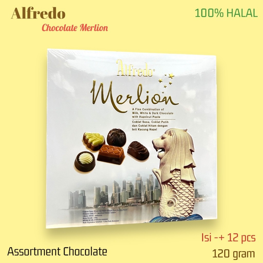 Coklat Merlion Alfredo Box Import 120g HALAL