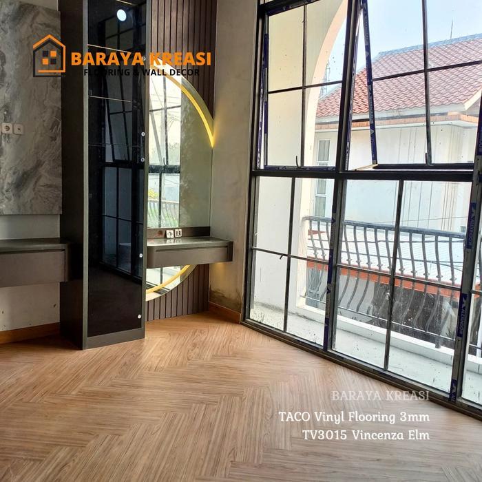 TACO LANTAI VINYL TEBAL 3MM WOOD SERIES MOTIF KAYU - TV 3029