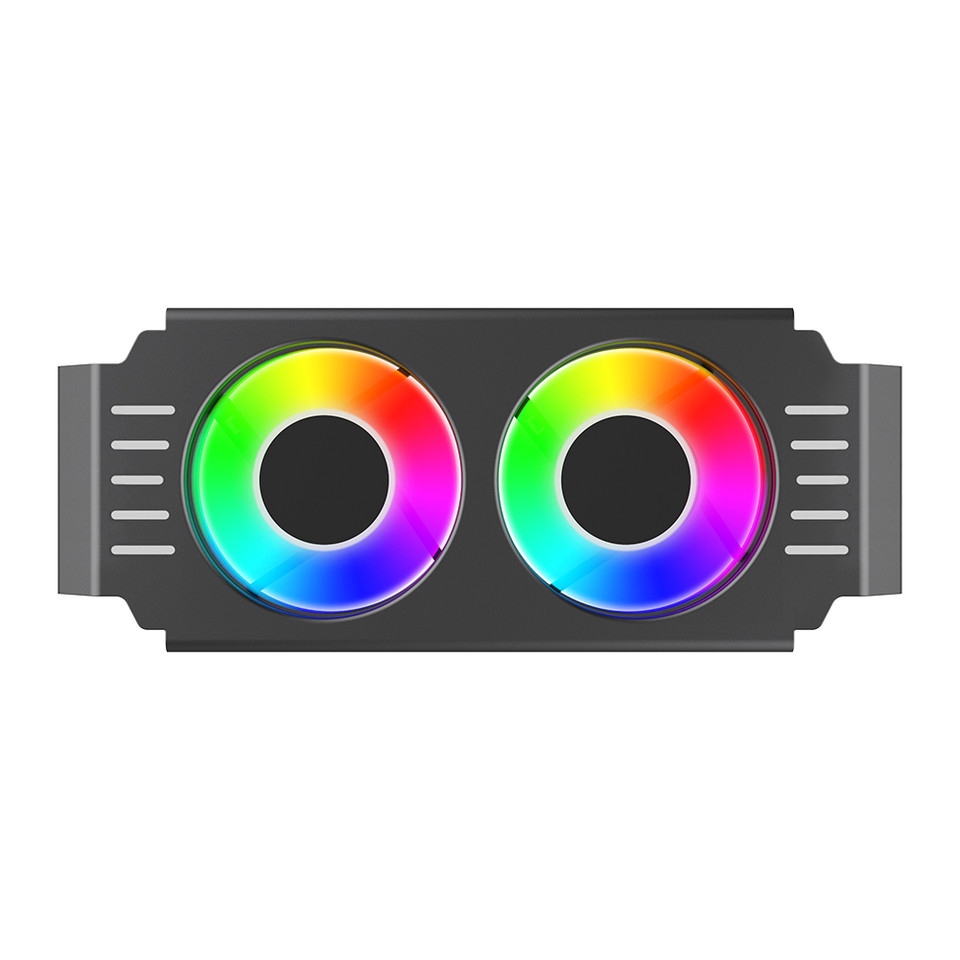 RAM Memory Cooler 4Pin PWM/5V 3Pin ARGB Memory-Chip Heatsink 1000-4500+RPM with Dual 120mm Fan for D