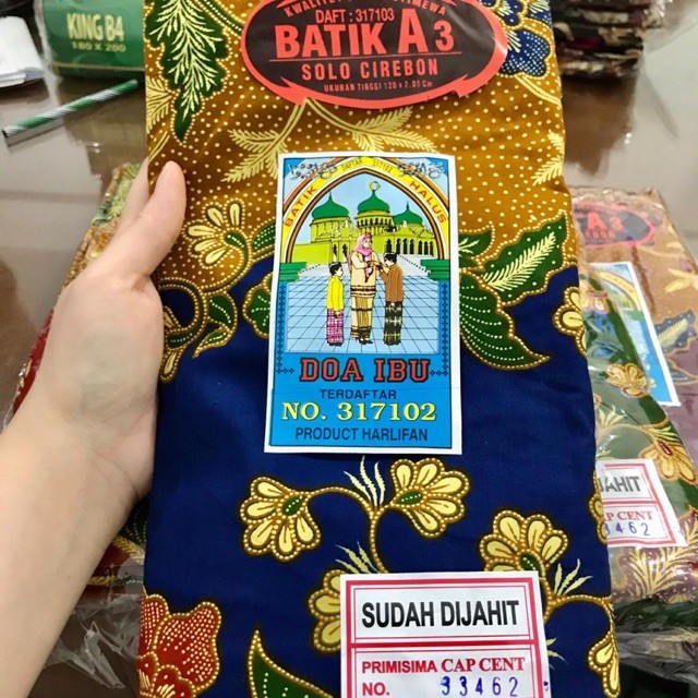Sarung batik DOA IBU ori sdh jahit siap pakai doaibu batik halus original