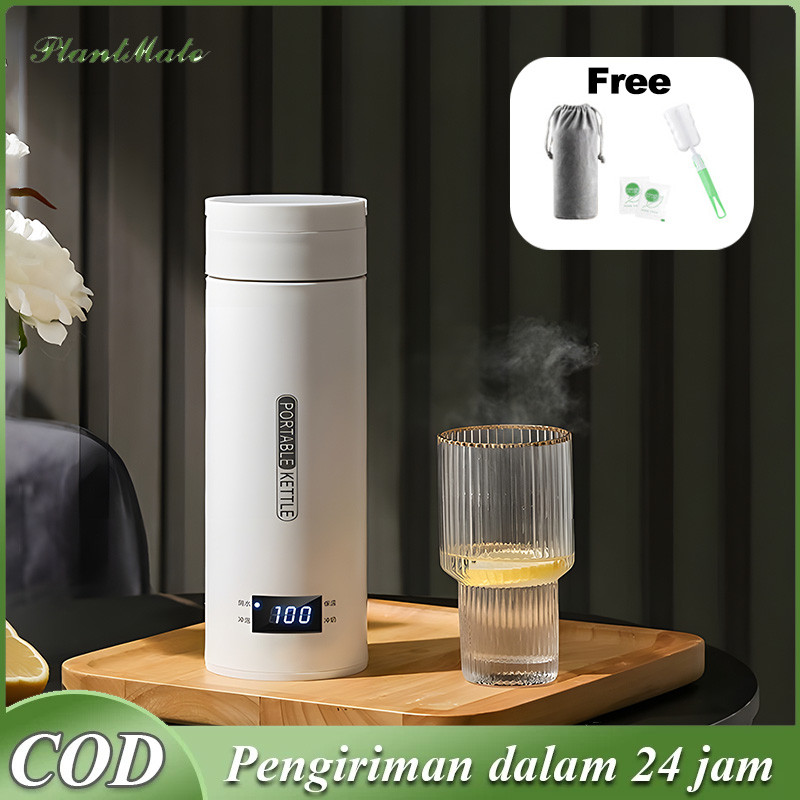 Pemanas Air Listrik Mobil Electric Thermos Kettle Portable 450 ml Portable Dengan Pemanas
