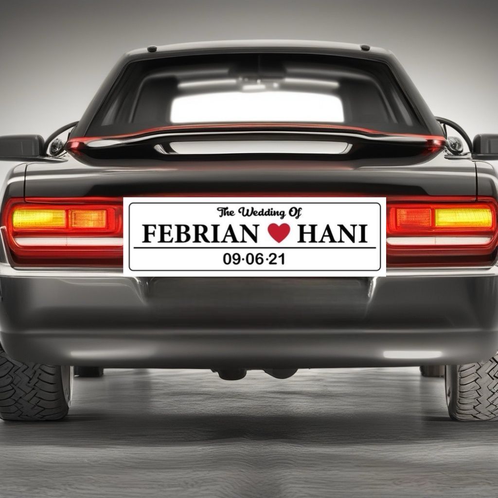 LA PLAT NOMOR WEDDING AKRILIK MOTOR DAN MOBIL PLAT WEDDING TERBARU BISA CUSTOM