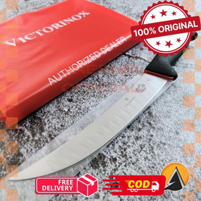 Pisau Butcher knife victorinox pro dual grip handle 20 cm fluted original swiss 5.7223.20D - 20 cm -