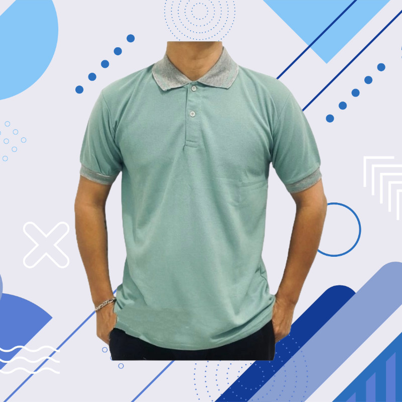 KAOS POLO SHIRT LENGAN PENDEK KERAH KOMBINASI BAJU PRIA WANITA POLOS WARNA HITAM PUTIH COKLAT KUNING