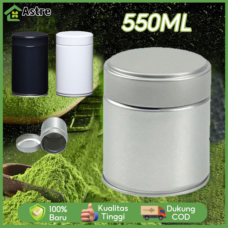 Matcha Storage Tin Kotak Teh Anti Lembab Logam Anti Karat Tutup Rapat Untuk Penyimpanan Bubuk Kopi T