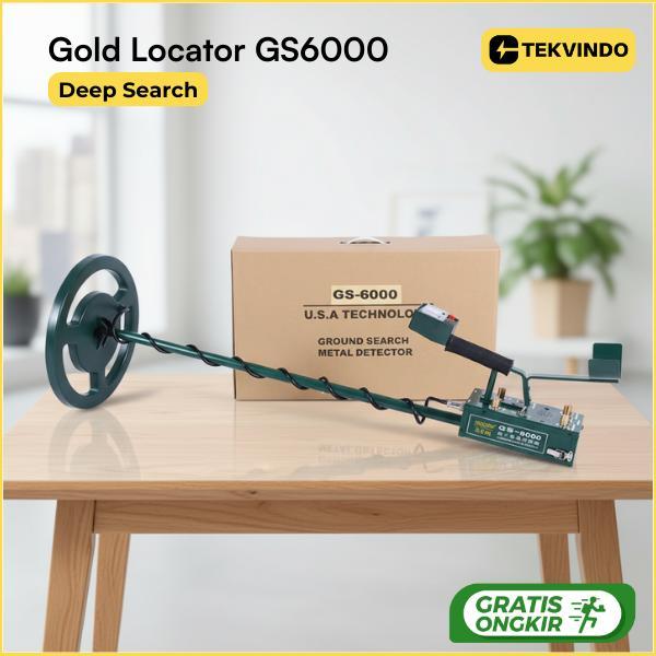 Metal Detector Bawah Tanah Tianlilong GS6000 Gold Locator Treasure Hunter Profesional Sensitif