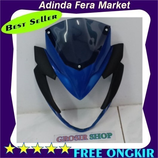 TERMURAH cover head lamp byson cover headlamp byson kedok lampu depan byson - Biru