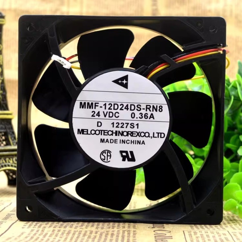New Cooler Fan for MMF-12D24DS-RN8 12CM 12038 24V 0.36A Inverter Cooling Fan 120*120*38MM