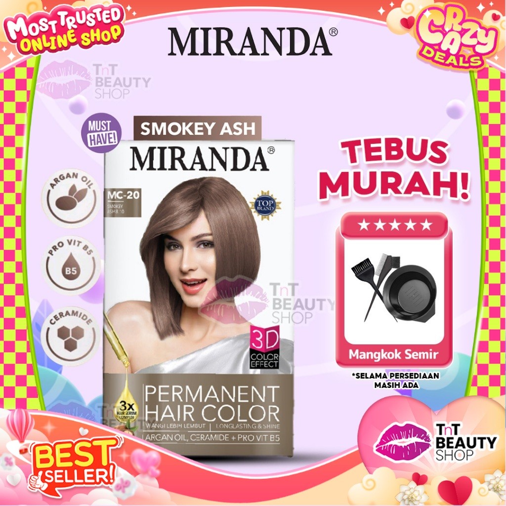 Miranda Hair Color MC20 Smokey Ash  | TnT Beauty Shop