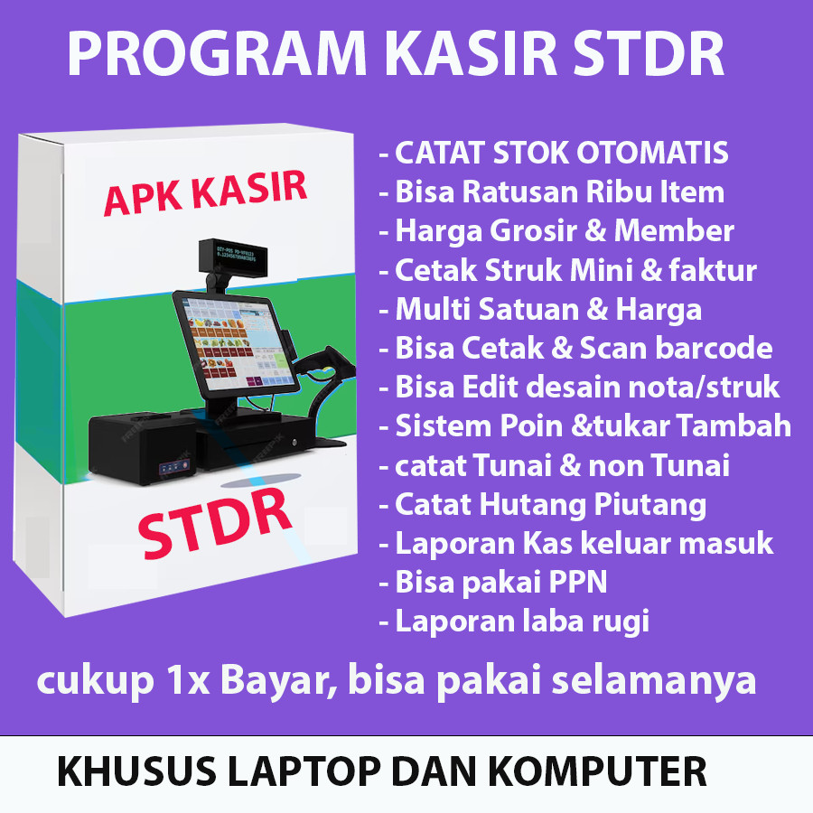 APLIKASI PROGRAM KASIR VIPOS STanDaR untuk Toko dan Minimarket Kelontong Grosir dan Eceran untuk Lap