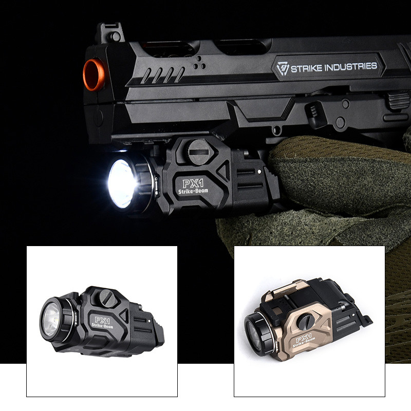 WADSN Tactical Metal PX1 Flashlight Pistol Light 20mm Picatinny Rail for Glock 17 G18 G19 Scout Lamp