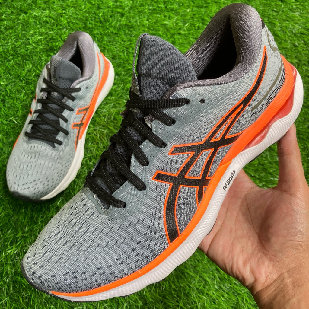ASICS Gel-Nimbus 24 Orange Grey running shoes ukuran 42