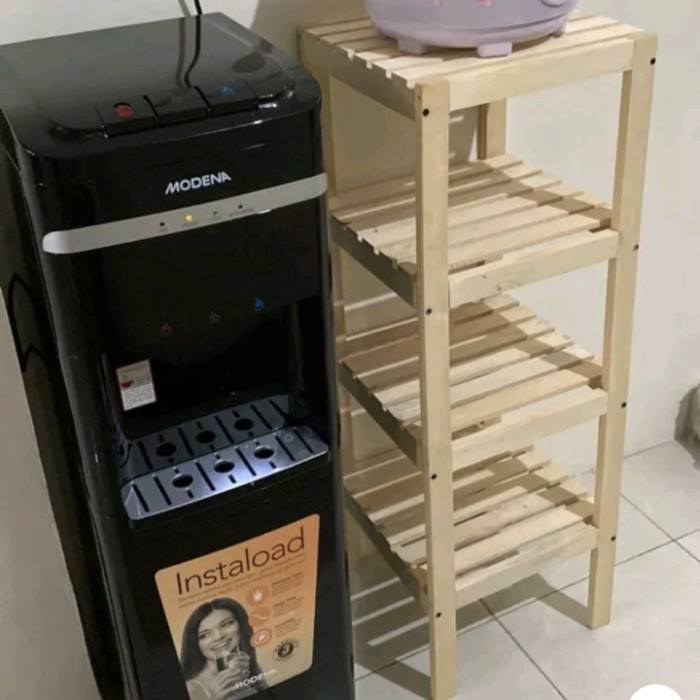 Rak sepatu rak buku rak aquarium rak serbaguna kayu 4 susun Minimalis