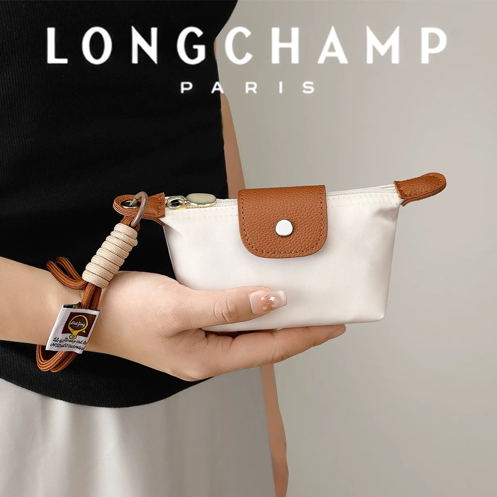 Longchamp Aksesoris Tas Dompet Nilon Mini Lipat Ringan Style INS - Tempat Simpan Lipstik & Headset