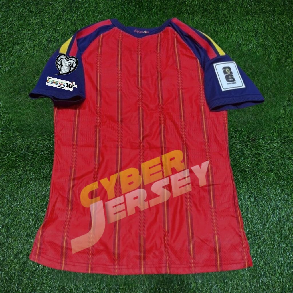 JERSEY BOLA PLAYER ISSUE SPANYOL HOME FULL PATCH PIALA DUNIA 2026 TOP QUALITY  BAJU SEPAKBOLA