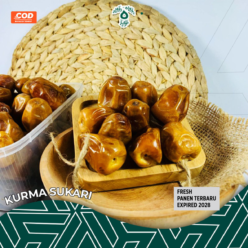 Kurma Sukari Basah 1Kg / Kurma Raja Al-Qaseem Premium 1 Kg / Kurma Sukari Al Qassim Asli