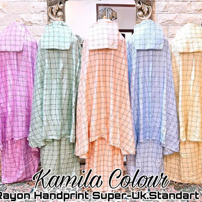 Mukena/mukenah bali katun rayon super jumbo dewasa Grosir mukena murah - kamila ungu