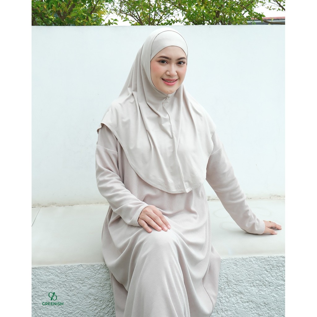 GREENISM - HIjab Instan SAMARA Bergo Katun Tencel dengan Tali 2026