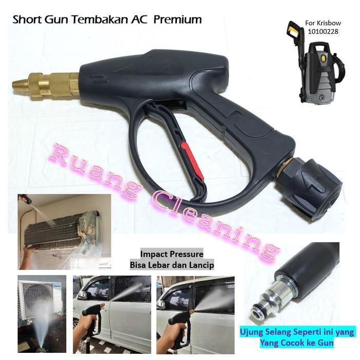 Tembakan AC Premium Short Gun Cuci Mobil Pendek for Jet Cleaner Krisbow 10100228