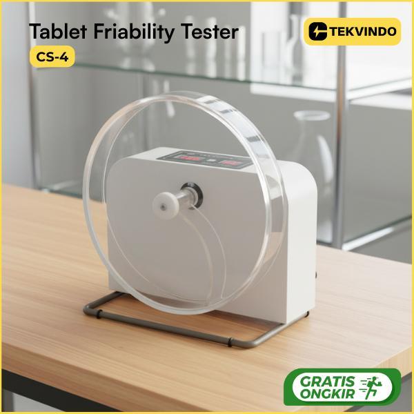 Tablet Friability Tester CS-4 Alat Uji Kerapuhan Tablet Obat Farmasi Analyzer Presisi Laboratorium