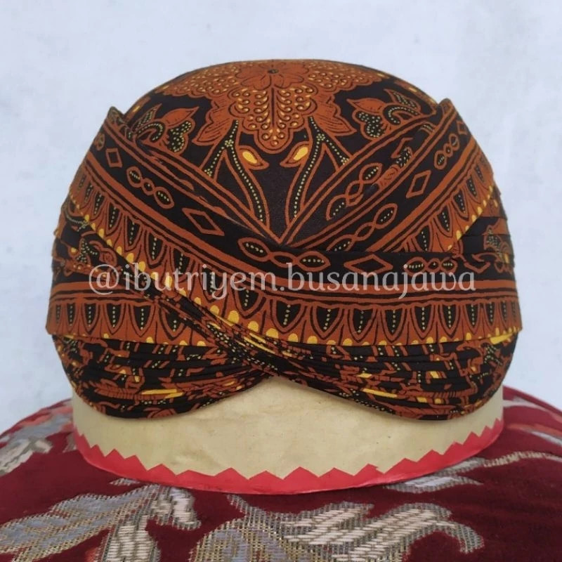 Blangkon Solo Perbawan Alusan Batik Printing