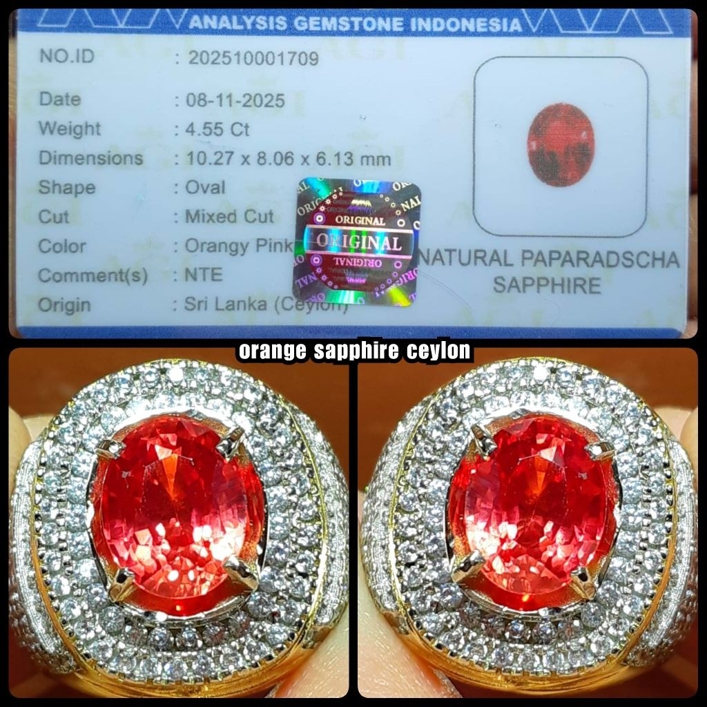 paparadcha sapphire ceylon super HQ ( NTE YA )