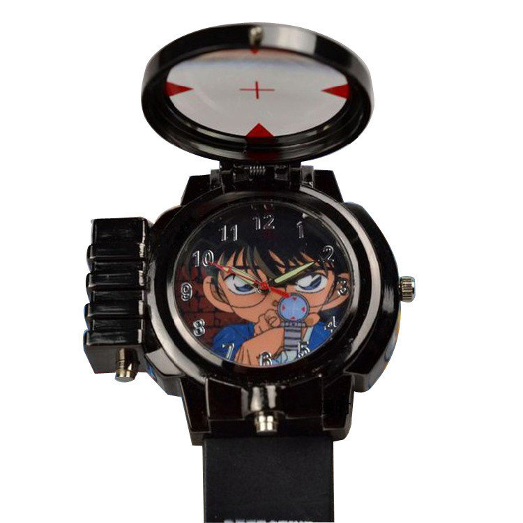 Jam tangan kartun anak-anak laser, jam tangan laser anime Conan