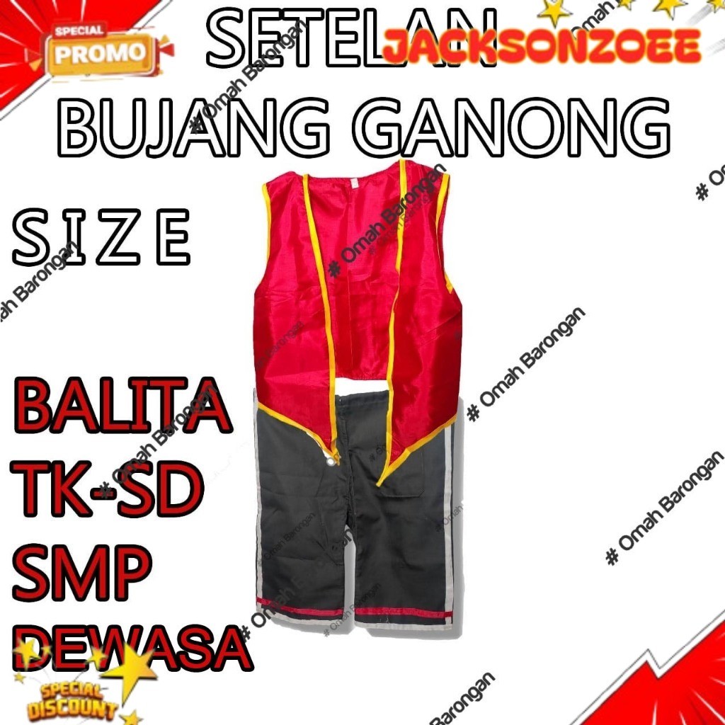 Baju Bujang Ganong Komplit Setelan Paket Set Ganong Rompi Dan Celana TRENDING