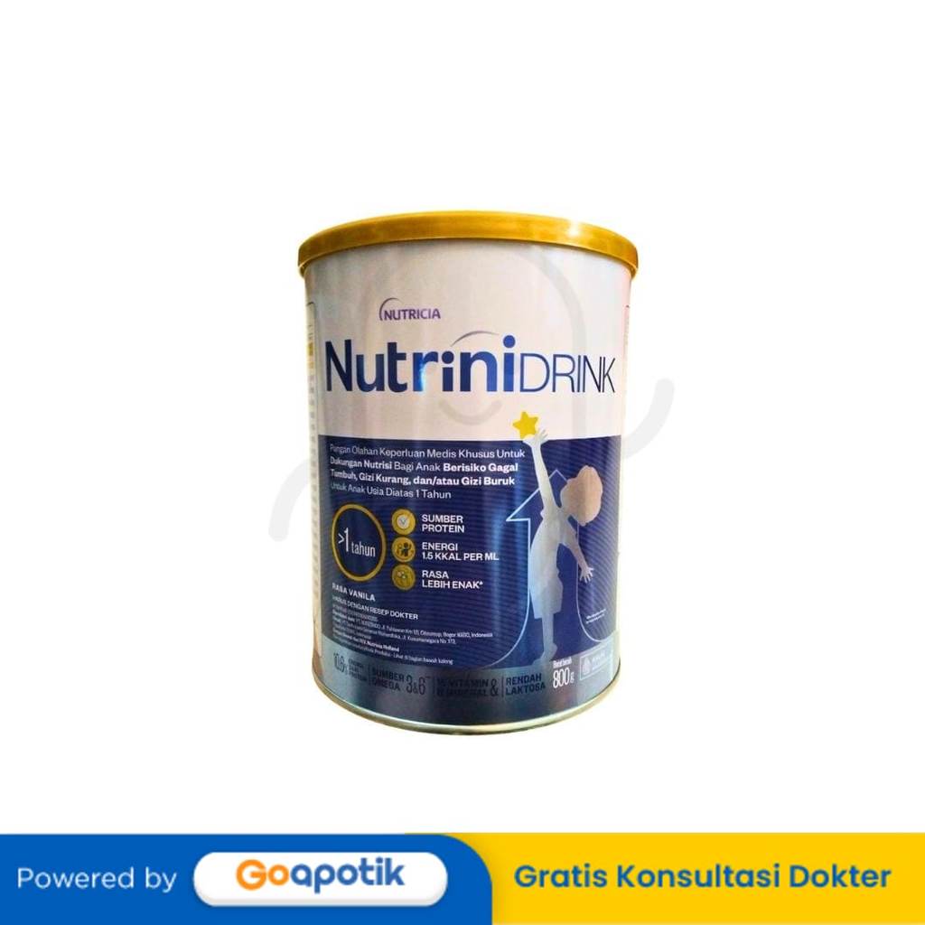 Nutrinidrink Rasa Vanila 1-12 Tahun 800 Gram Kaleng