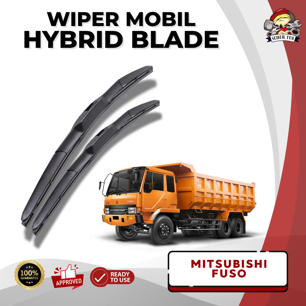 Wiper Mobil Mitsubishi Truk Fuso Hybrid Blade Premium – Karet Wiper Depan Halus & Tahan Lama