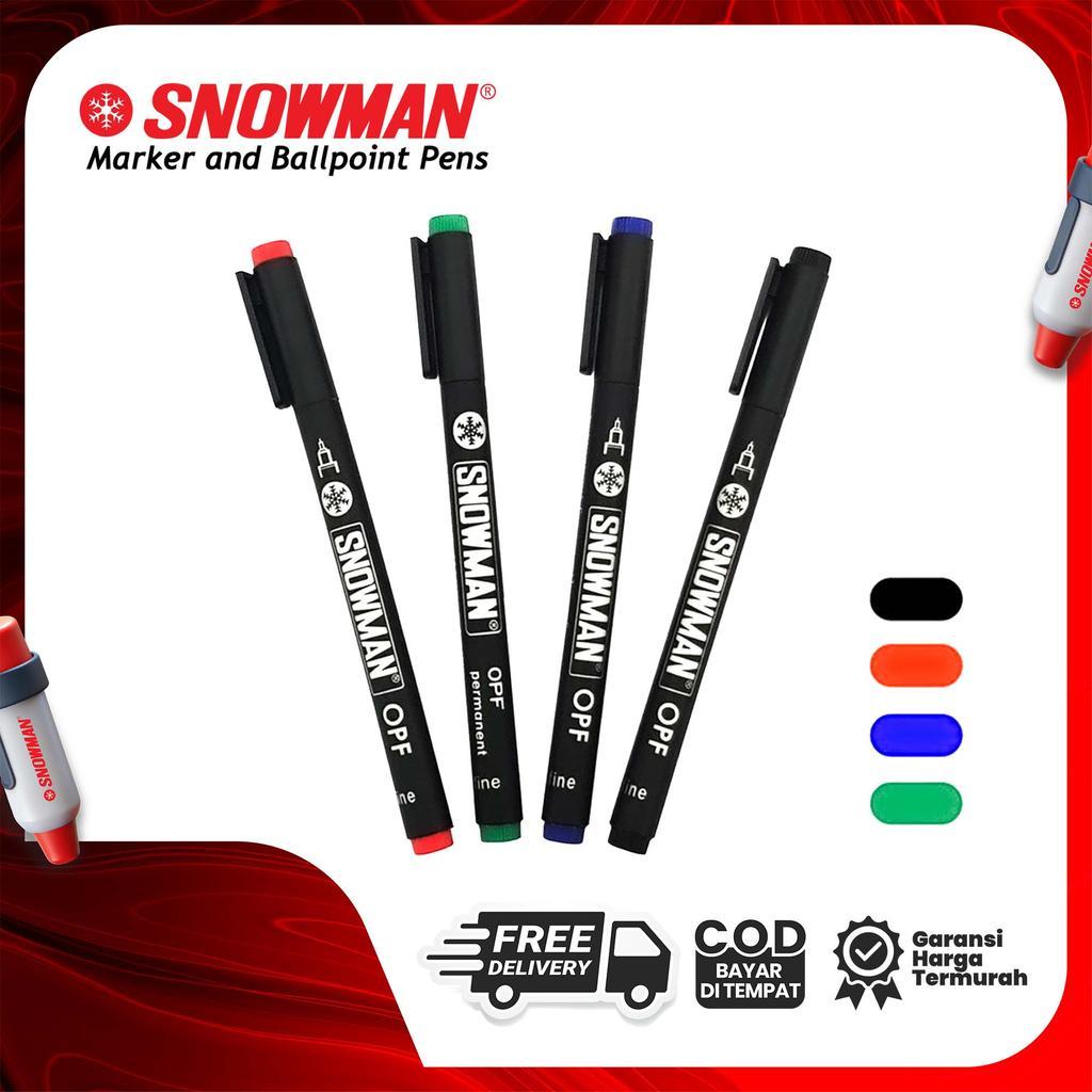 Snowman Permanent Marker / Spidol OHP F (Fine)