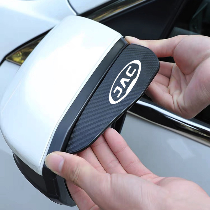 For JAC Refine J3 J2 S5 A5 J5 J6 J4 Vapour S2 T8 2Pcs Carbon Fiber Car Rearview Mirror Eyebrow Rain 