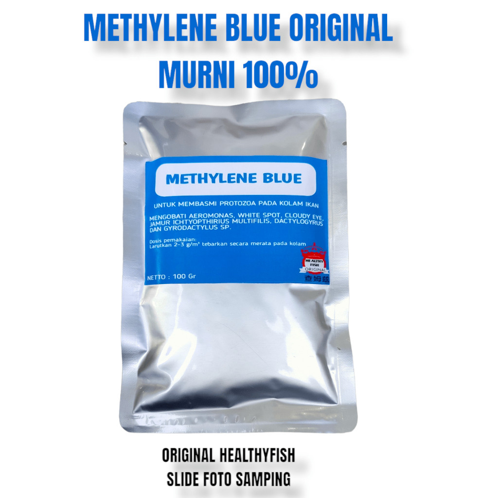 Terlaris Readymethylene blue bubuk / methylene blue 100gr / methylene blue 100 gram / obat biru ikan