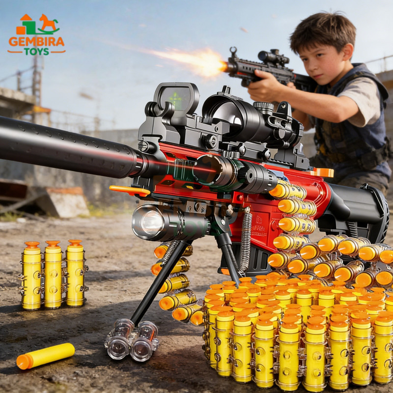 GEMBIRA TOYS M416 ASSAULT RIFLE Tembakan Mainan Soft Bullet Series Mainan Simulasi Anak Mainan Outdo