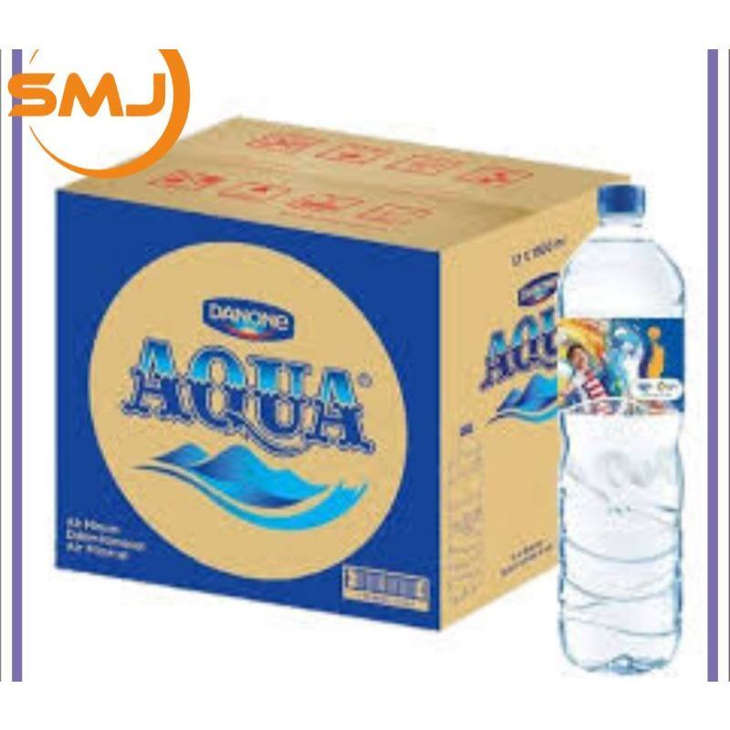 KHUSUS INSTAN Aqua Air Botol Besar 1500ml Kardus Dus 12