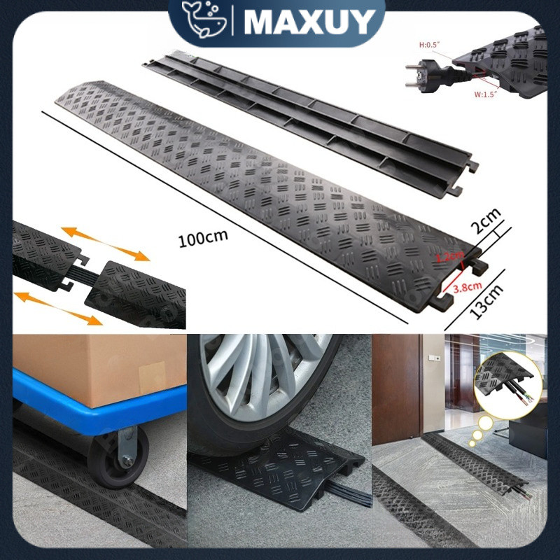 100CM Kabel Duct Lantai Hitam Penutup Kabel Lantai Floor Cable Duct Kabel Ducting Lantai