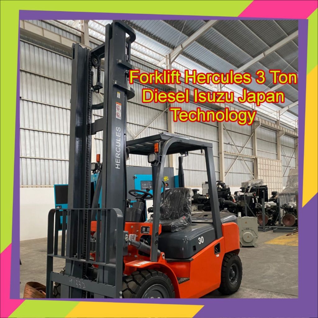Forklift 3 Ton Hercules Diesel Isuzu Japan Technology