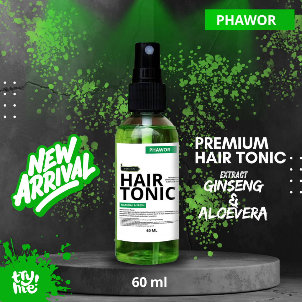 HAIR  TONIC GINSENG dan LIDAH BUAYA 60 ml,meluruskan rambut, mengurangi kerontokan rambut