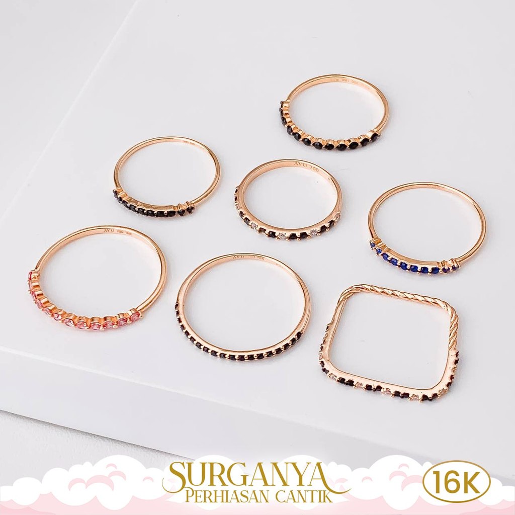 Cincin Emas Kadar 16K Model List Ring Macan Gold