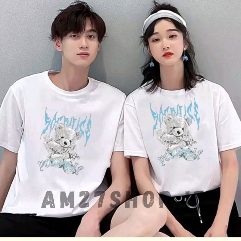 kapas murni Baju Kaos Oblong kapelan lengan pendek /kaos couple dewasa