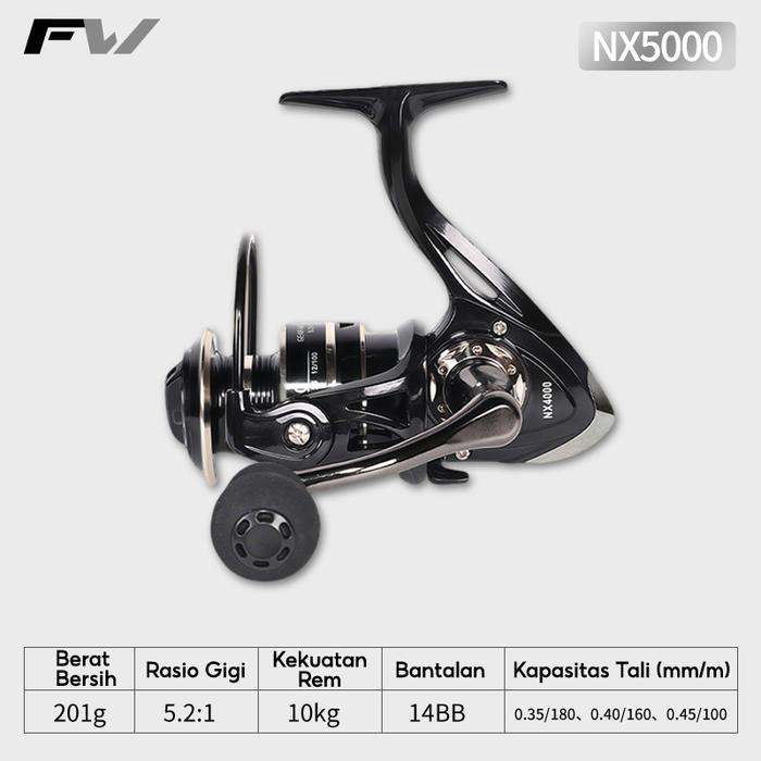 FW Reel pancing NX2000-4000 Spinning reel besi Logam Metal Gulungan ReelPancing GulunganSenar Pancin