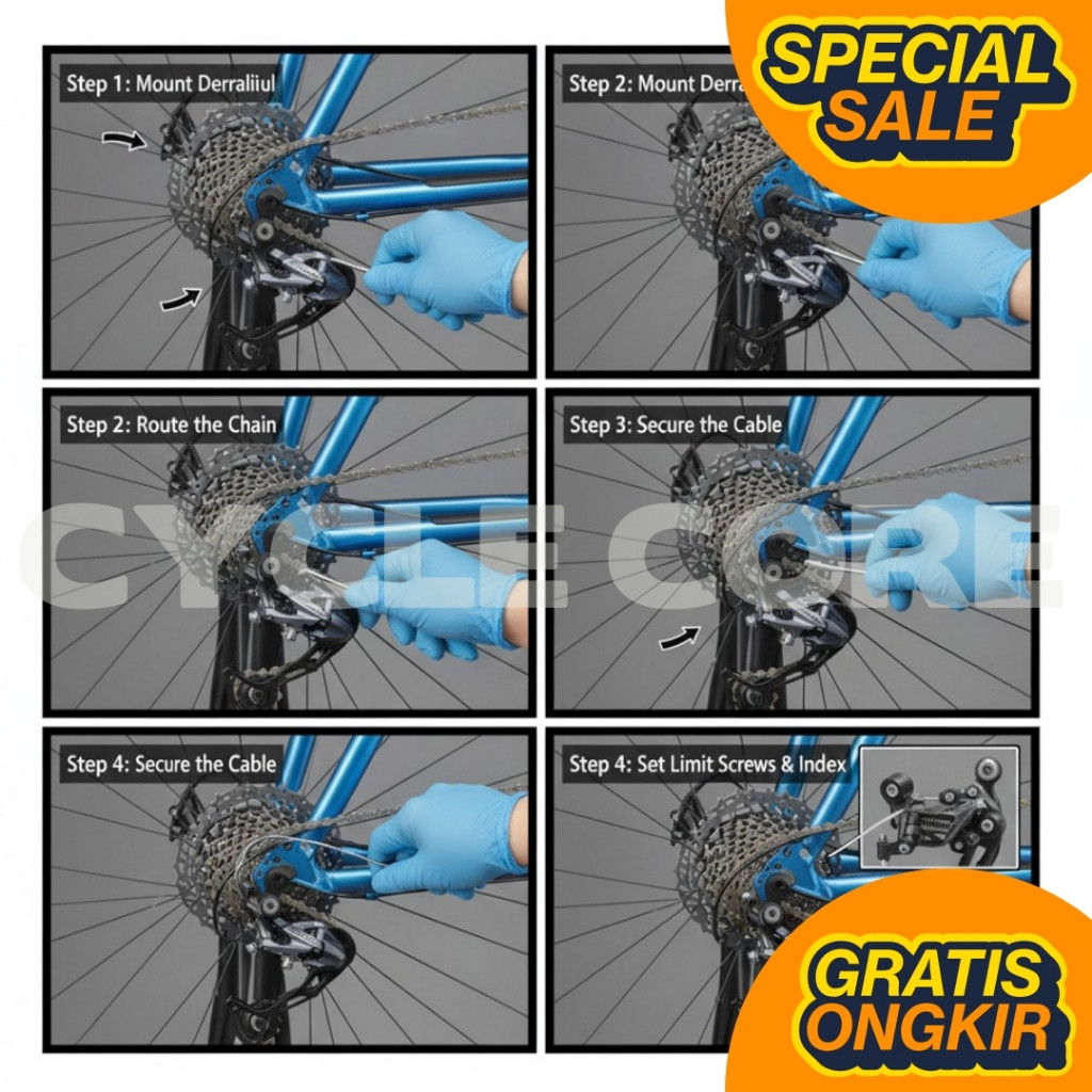 READY RD Shimano Alivio 8/9/10 Speed Rear Derailleur M4000 Sepeda Lipat MTB Roadbike DLL