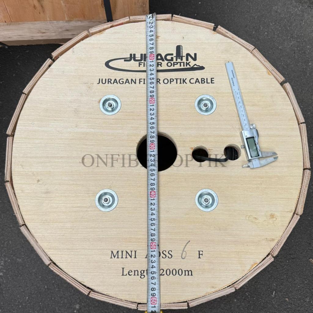 JURAGAN Kabel Mini ADSS 6 Core 2KM / 6 Core Mini ADSS Kabel 6C G652D 2000 meter Merk JURAGAN FO