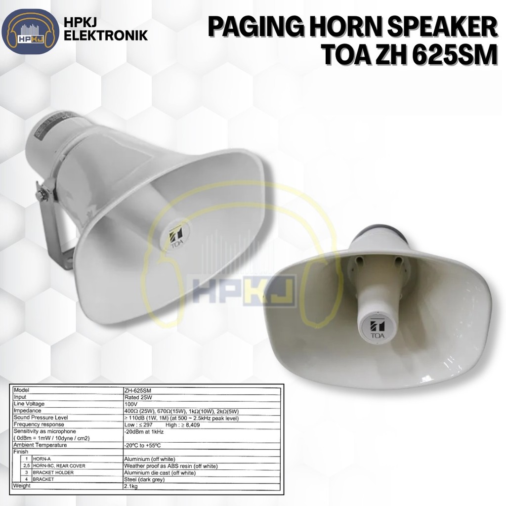 TOA ZH-625SM ZH625 ZH625SM Speaker Horn Corong 25 Watt Speaker Horn TOA ZH 625 Sm