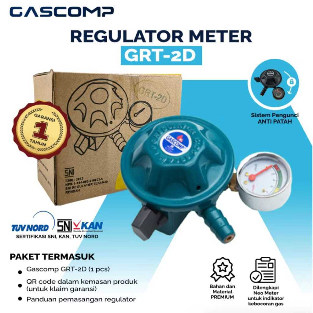 Kepala gas regulator gas elpiji gascomp yusughi